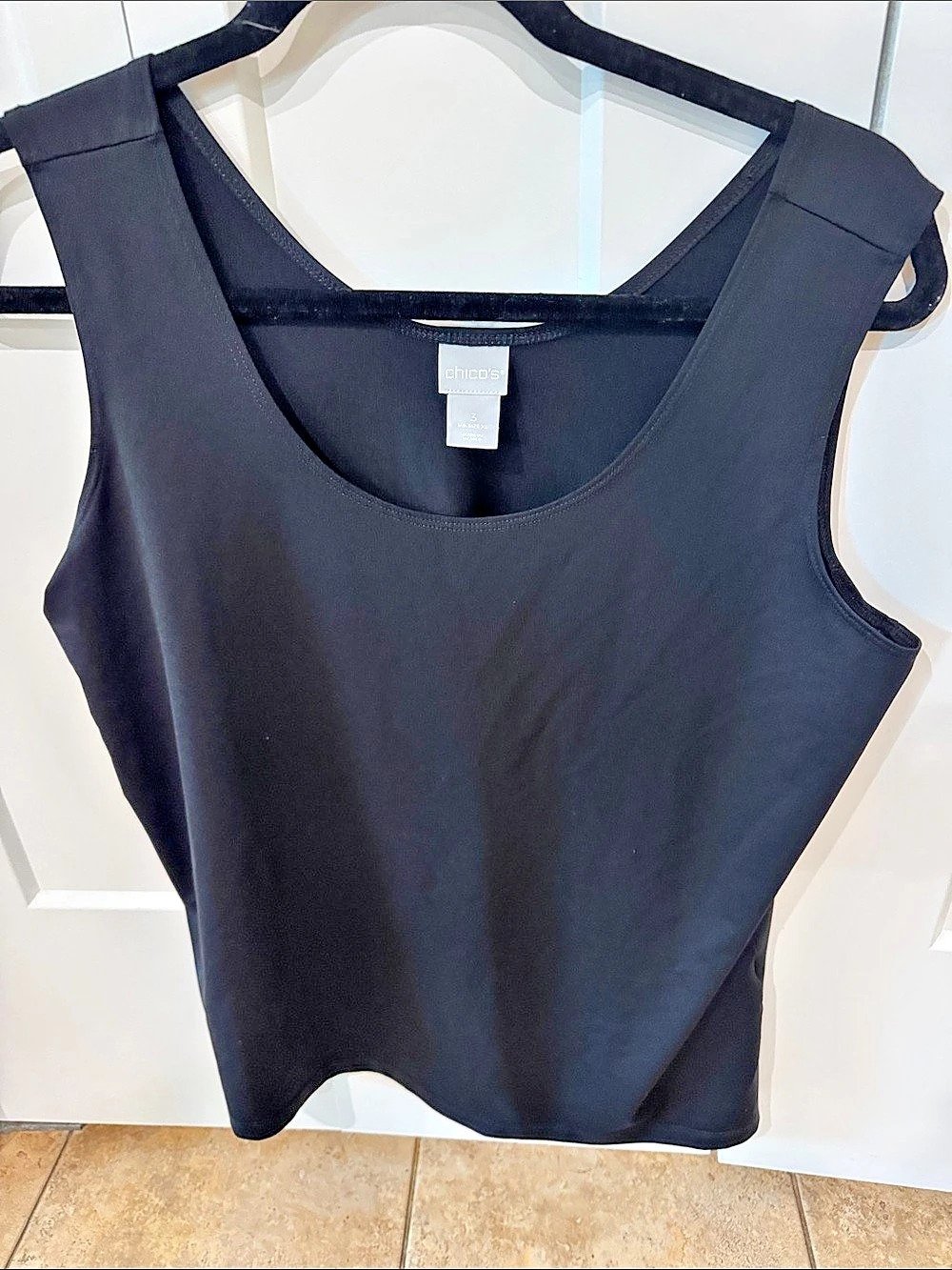 Chico's Black Tank Top Size 3 Like New